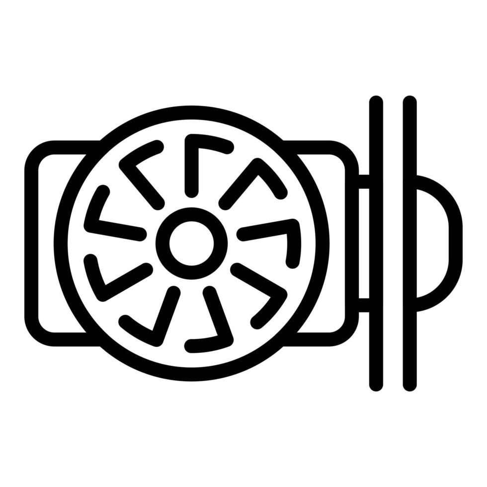 icono de bomba centrífuga, estilo de contorno vector