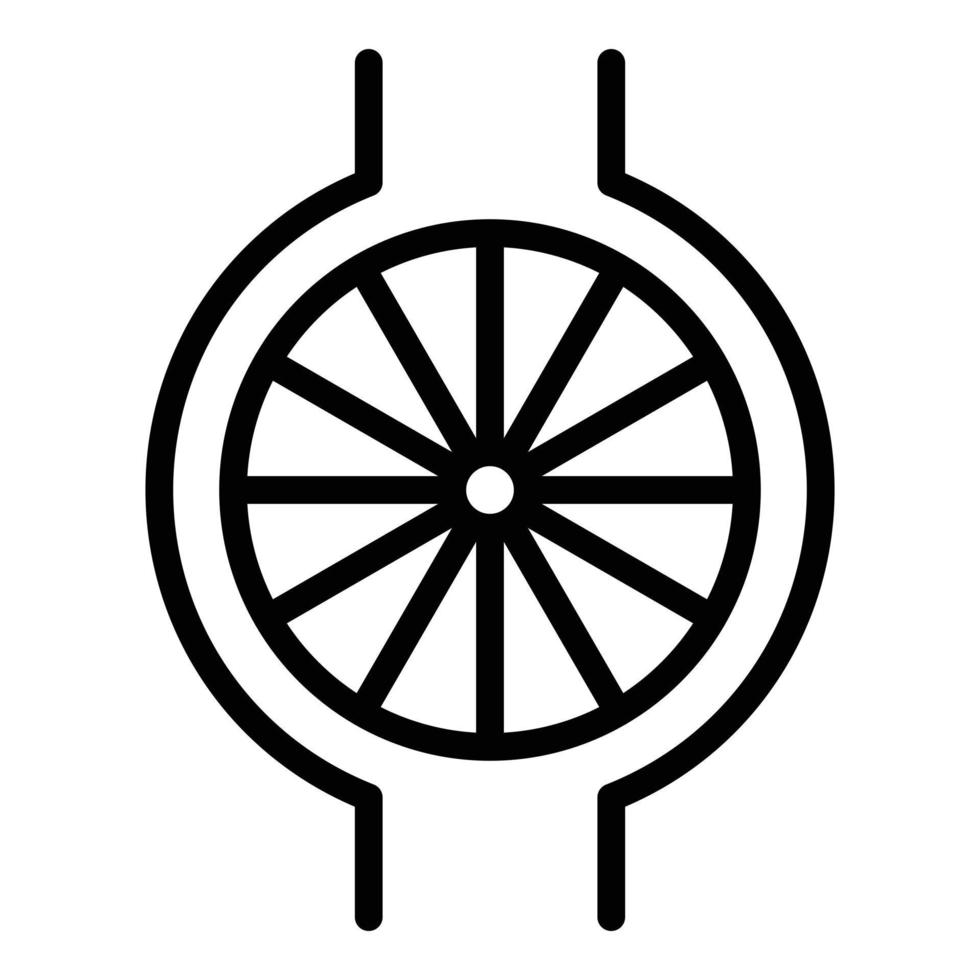 Pump station icon, outline style vector