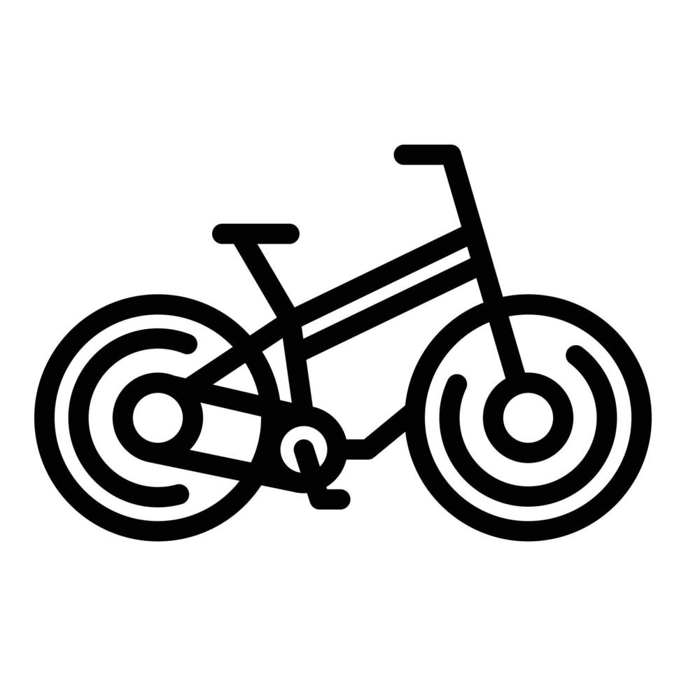icono de reparación de bicicletas, estilo de esquema vector