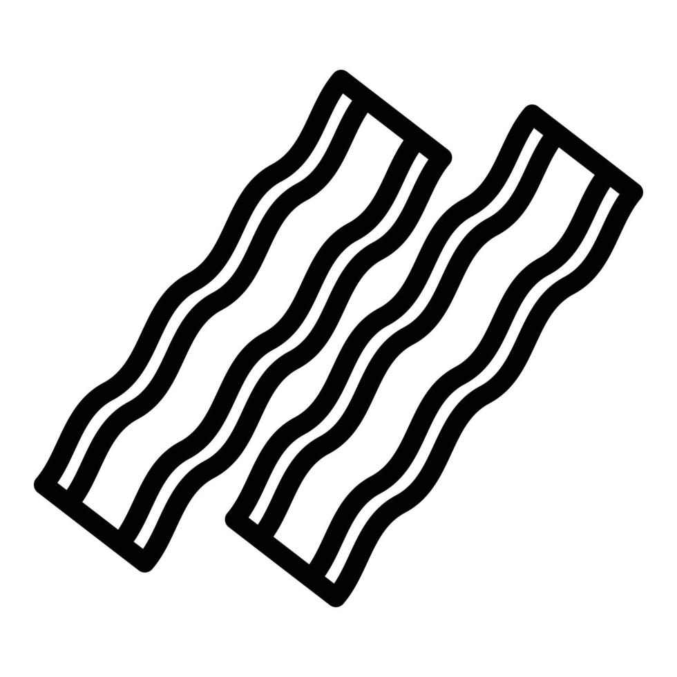 Bacon meet icon, outline style vector