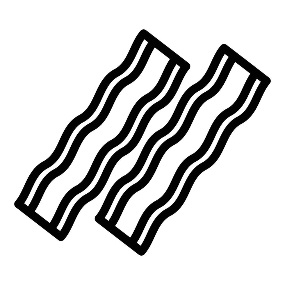 Bacon meet icon, outline style vector