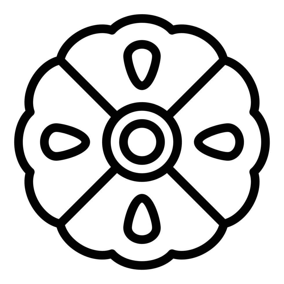 Tea bergamot icon, outline style vector