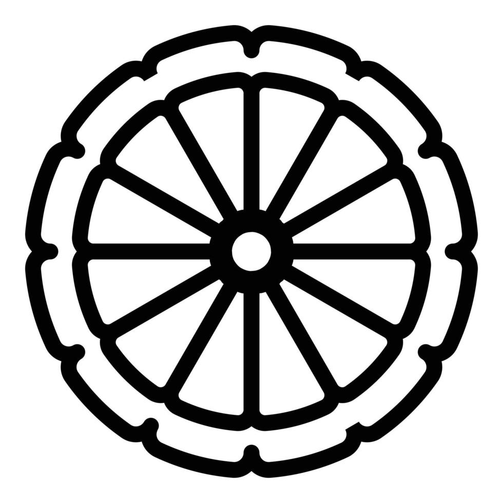 Half bergamot icon, outline style vector