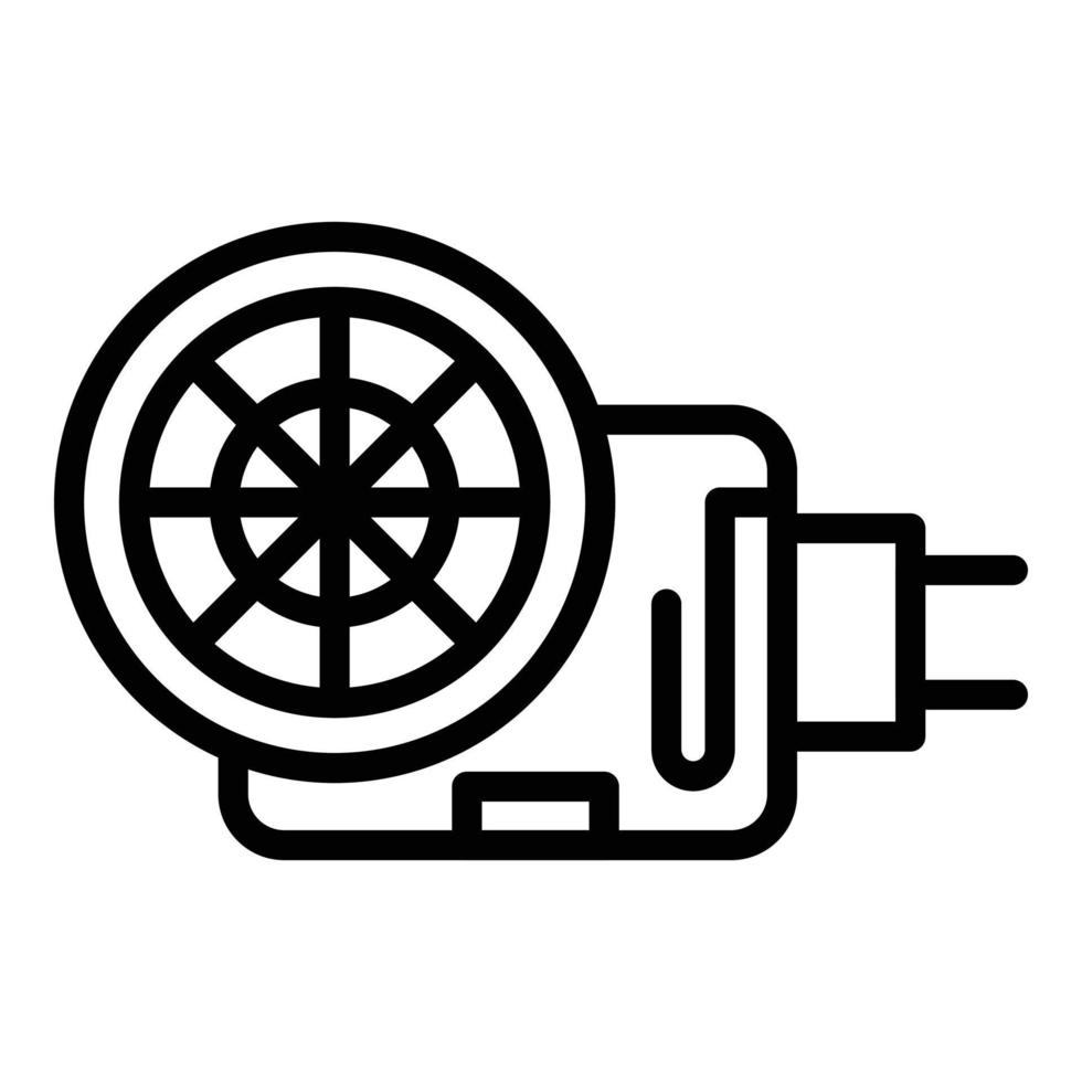 Sewage pump icon, outline style vector