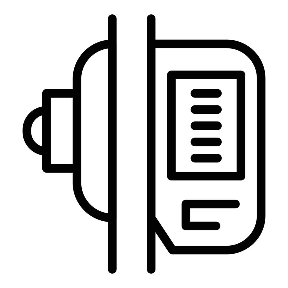 Power pump icon, outline style vector