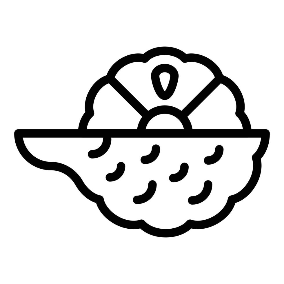 Citron bergamot icon, outline style vector