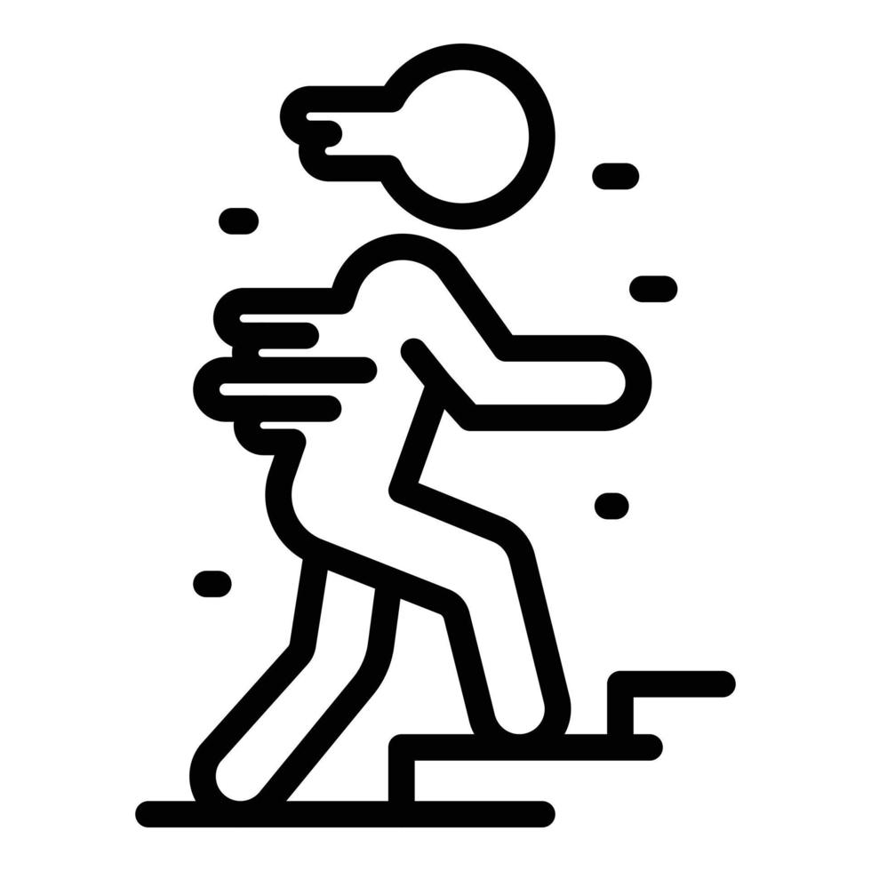 Fast up stairs icon, outline style vector