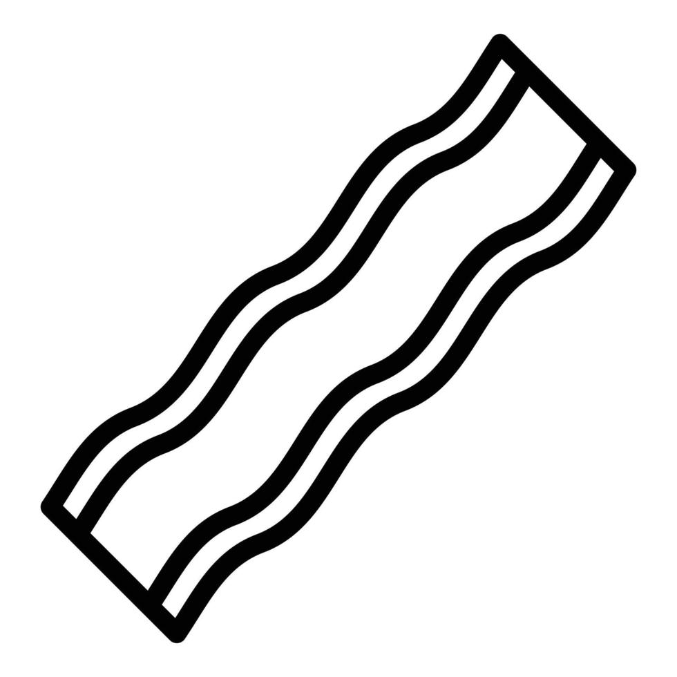 Bacon pork icon, outline style vector