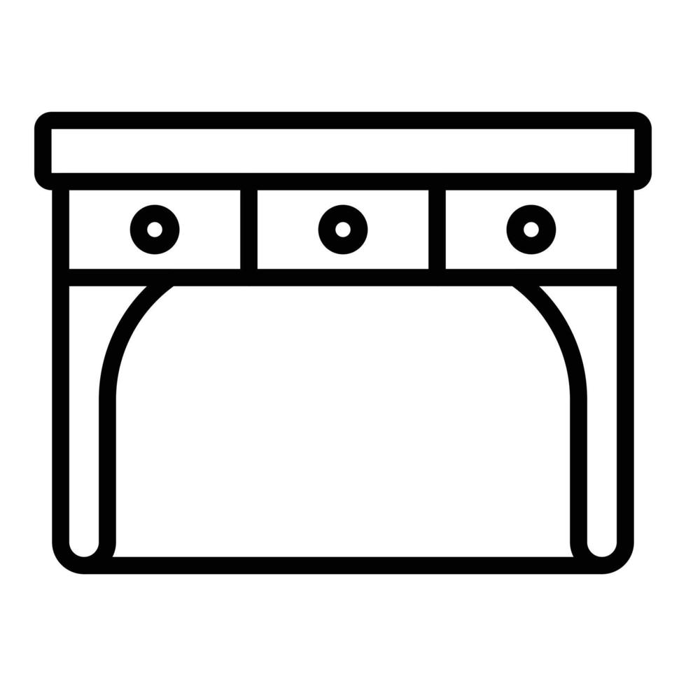 Room small table icon, outline style vector