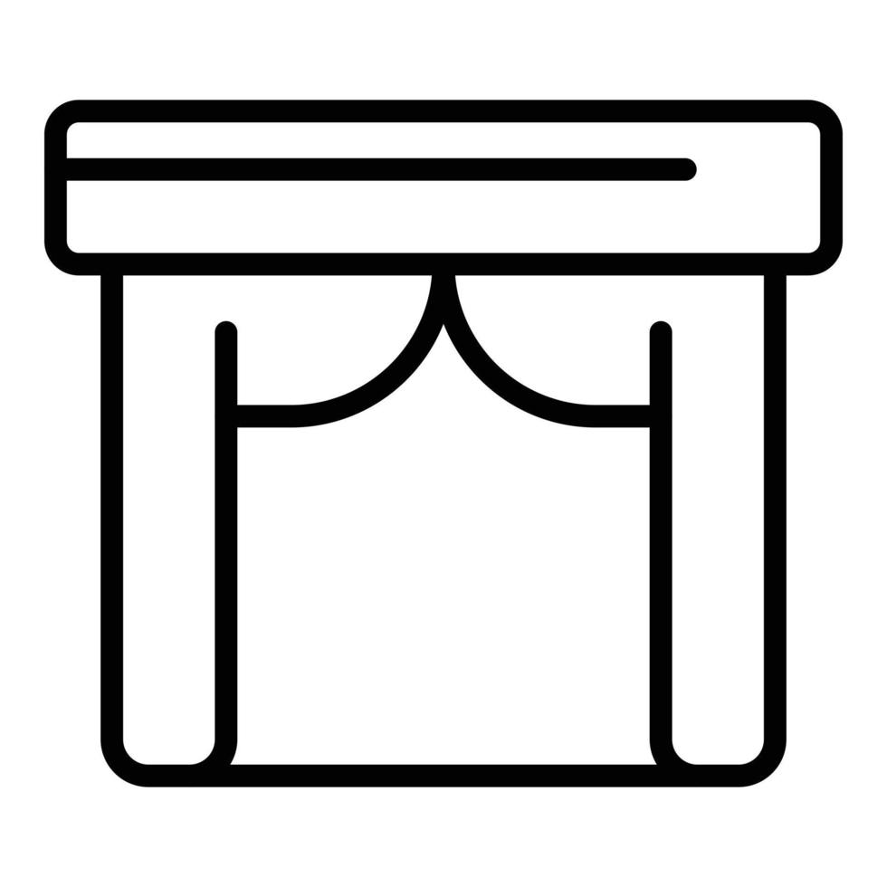 Kid wood table icon, outline style vector
