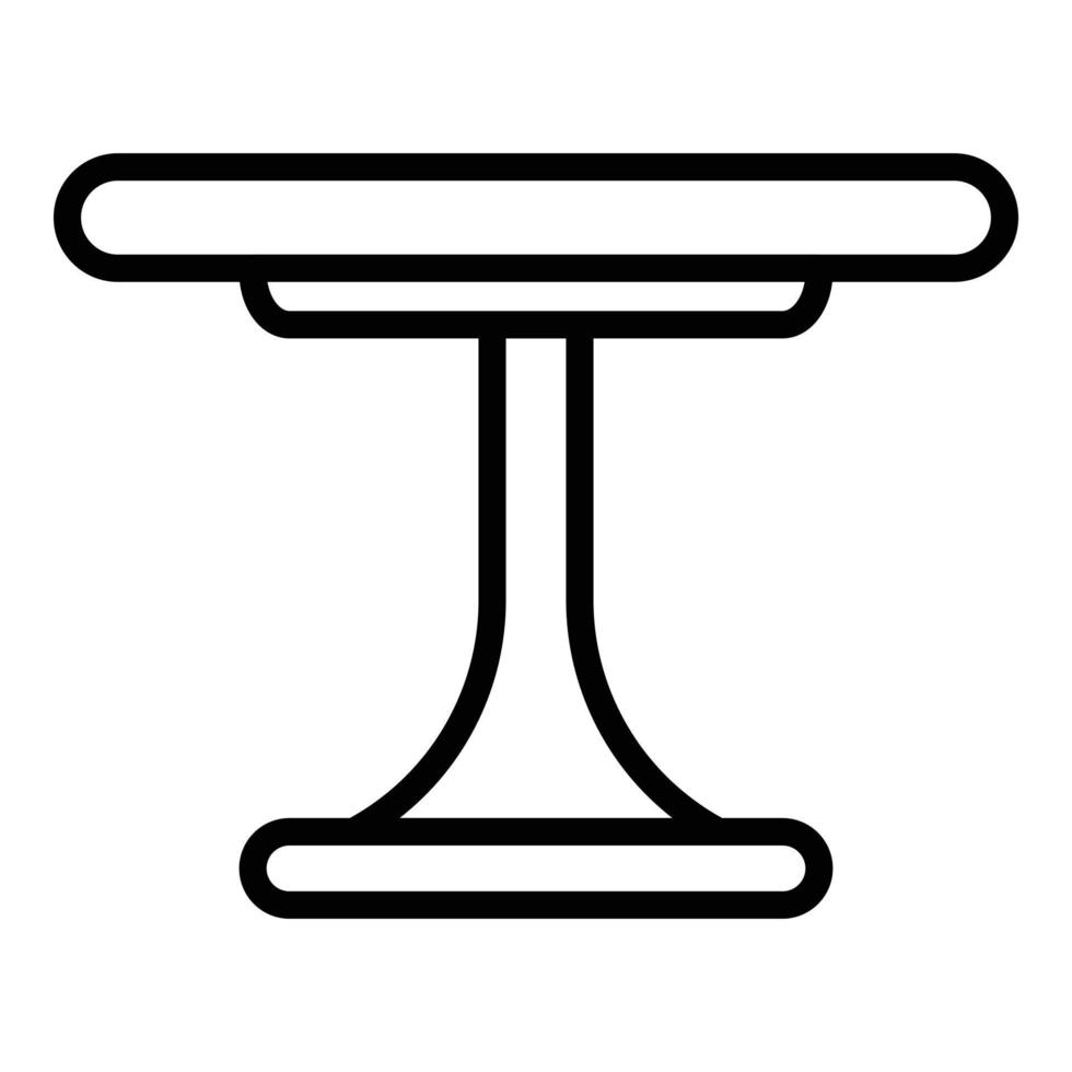 icono de mesa de barra redonda, estilo de contorno vector