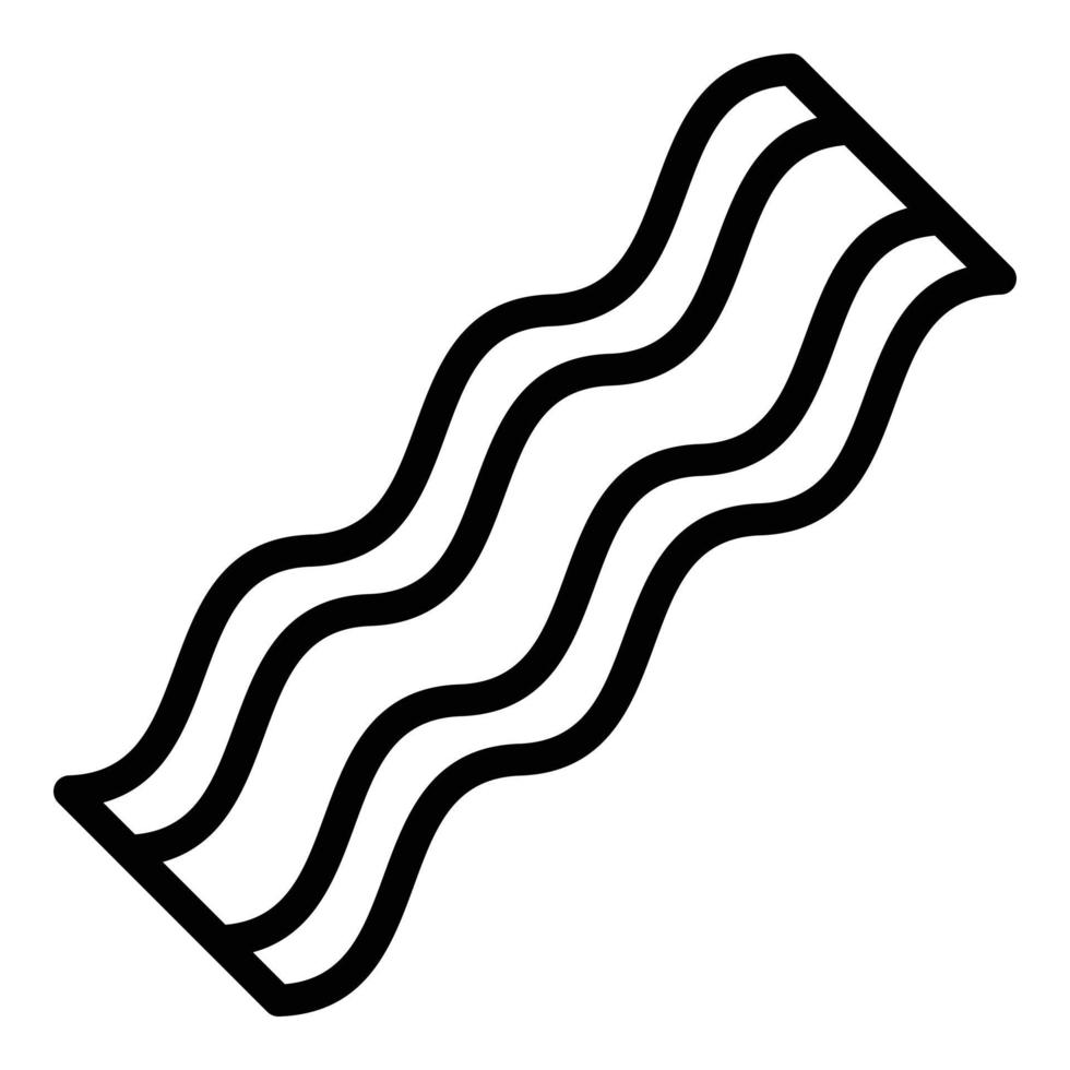 Bacon crispy icon, outline style vector