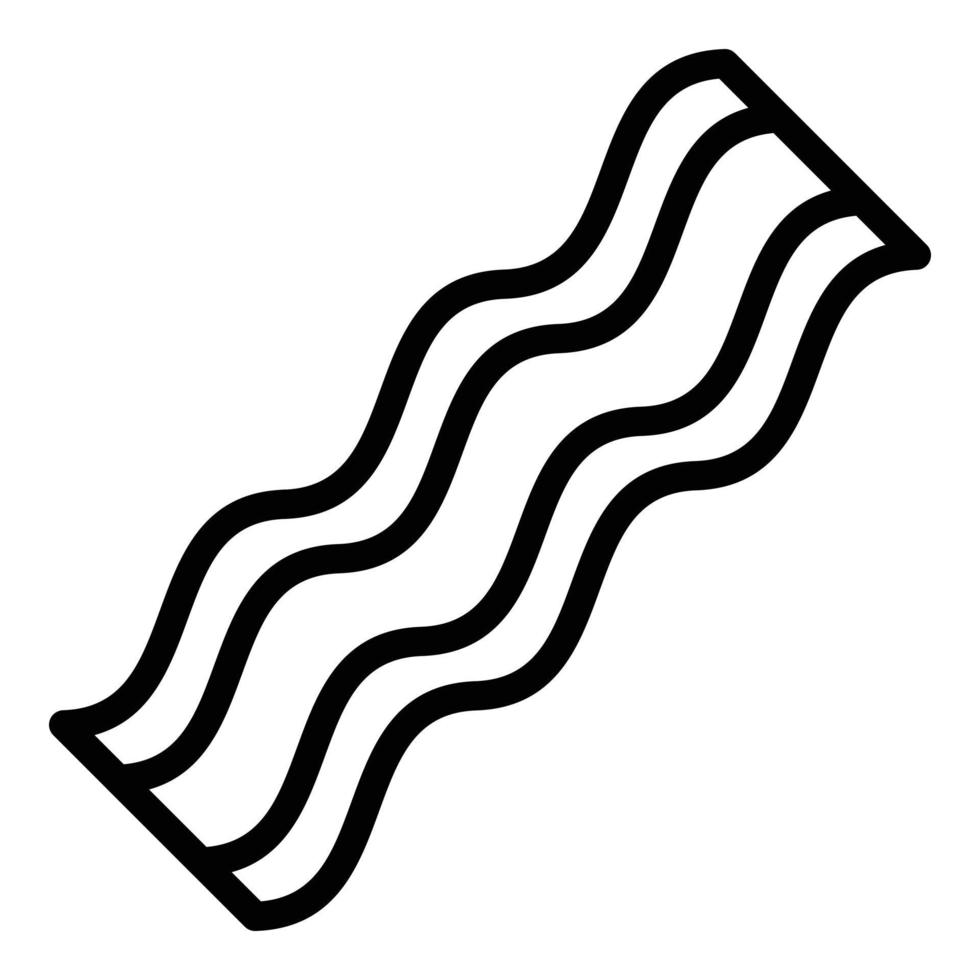 Bacon crispy icon, outline style vector