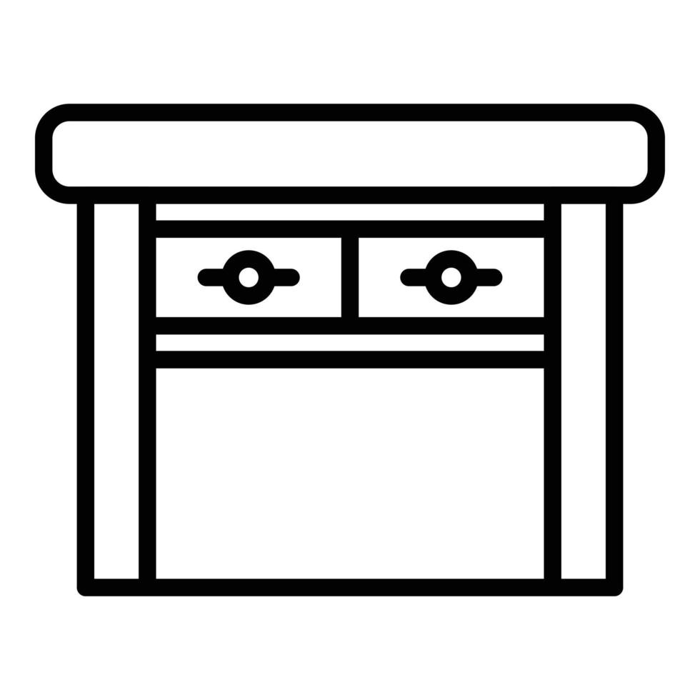 Board table icon, outline style vector