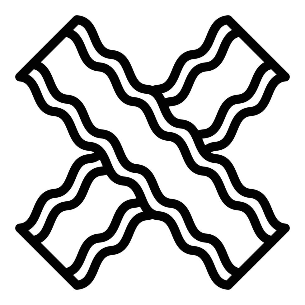 Bacon beef icon, outline style vector