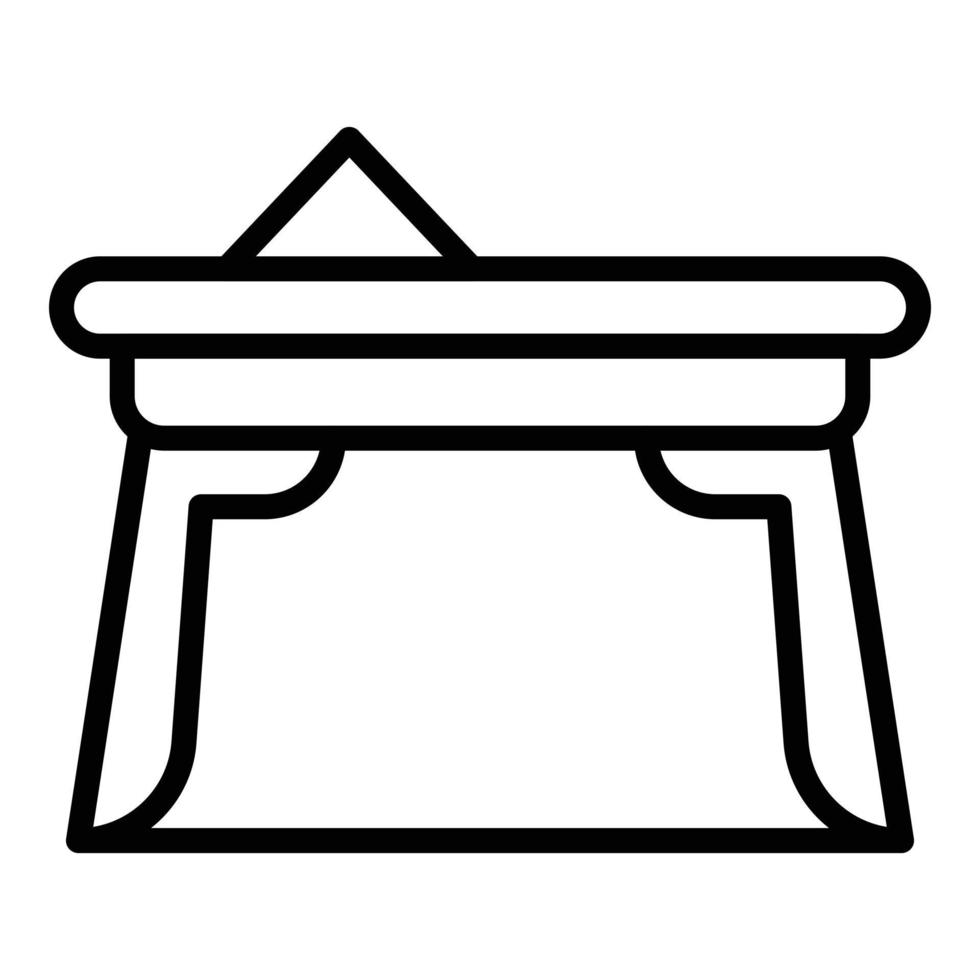 Newspaper table icon, outline style vector