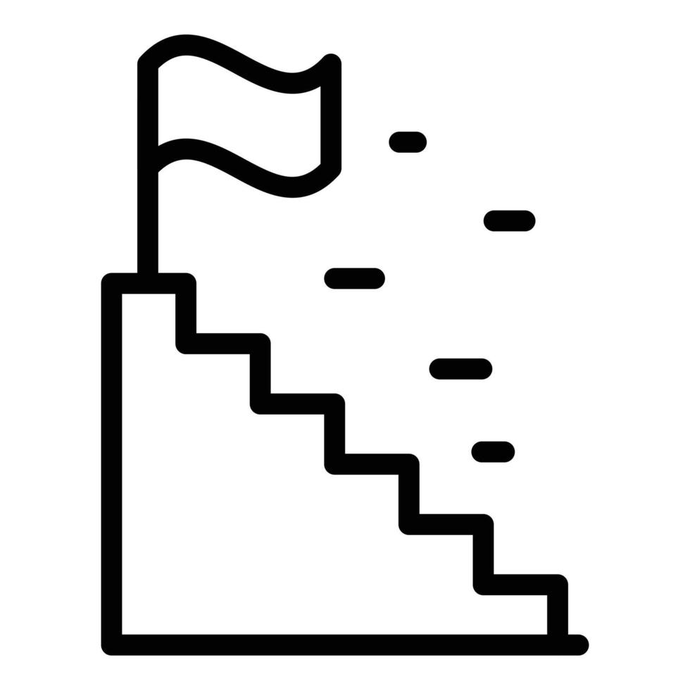 Stairs effort icon, outline style vector