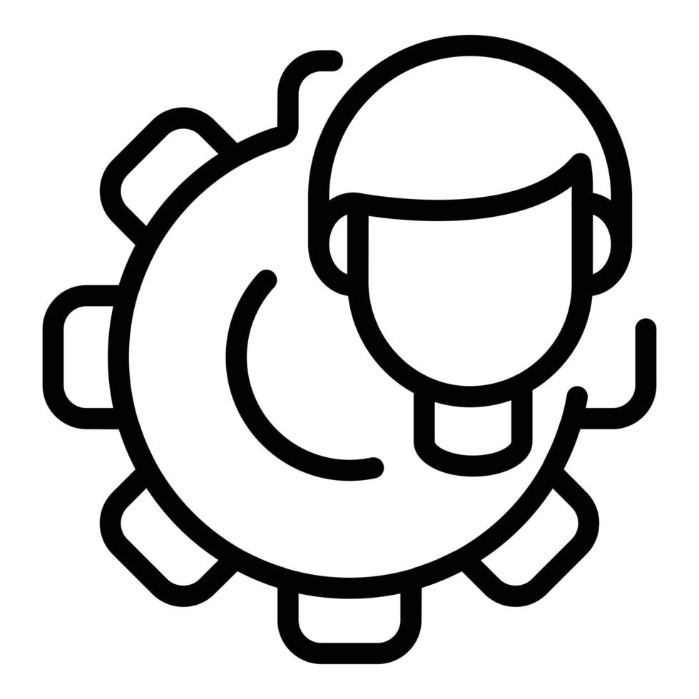 Model effort icon, outline style vector