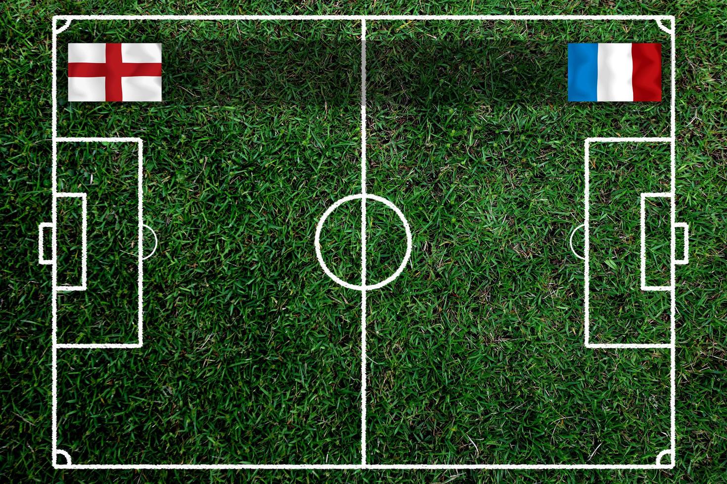 Football Cup competition between the national England and national France. photo