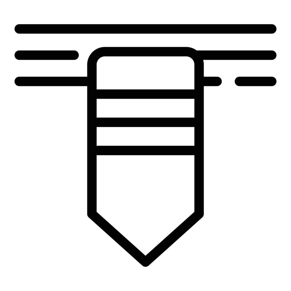 Dictionary bookmark icon, outline style vector