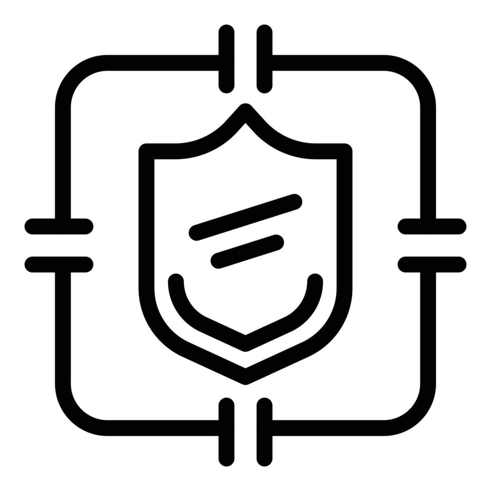 Shield invest icon, outline style vector