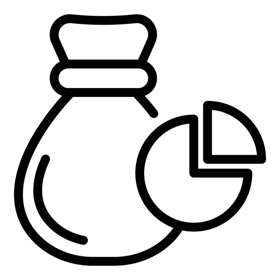 Dividend shareholder icon, outline style vector