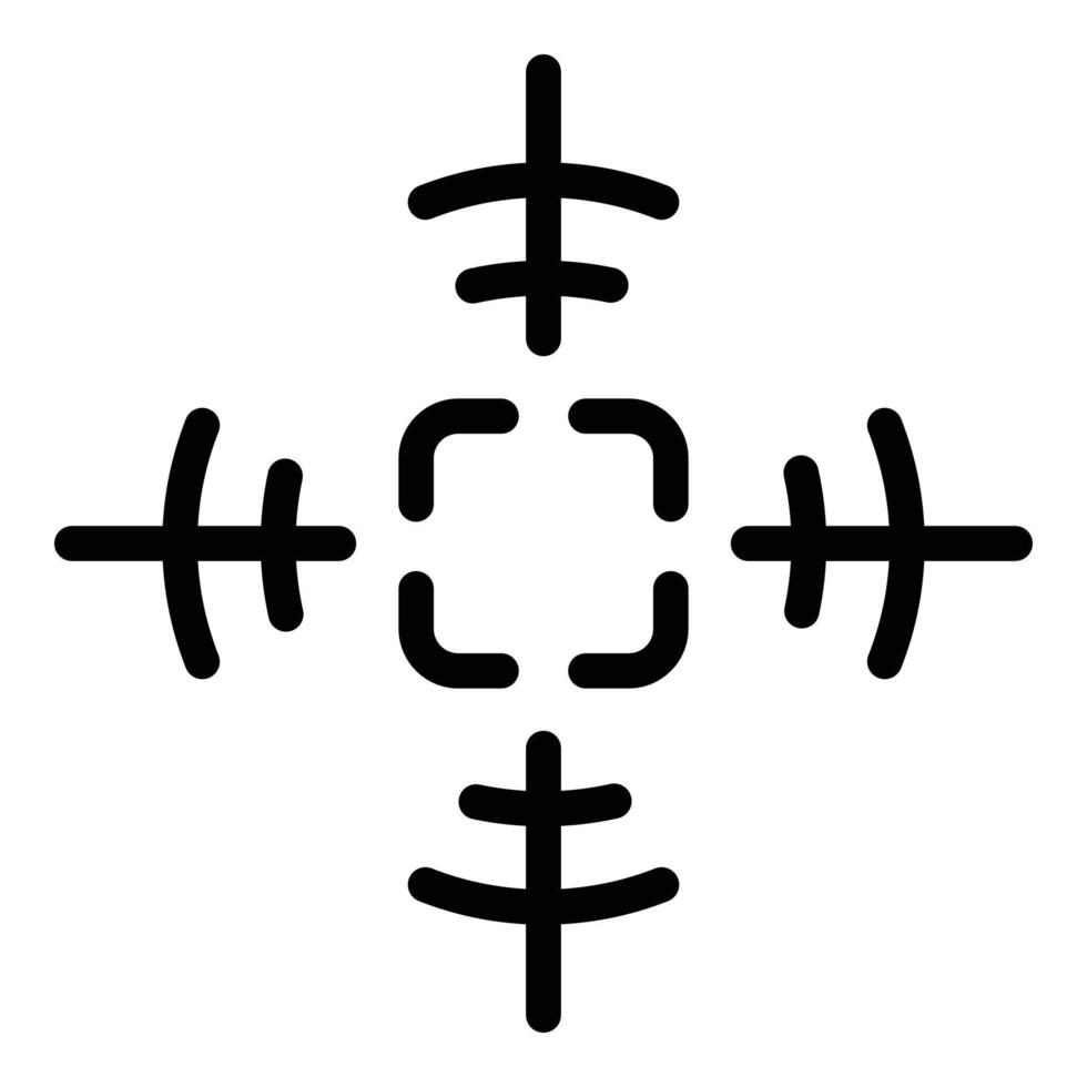 User focus icon, outline style vector
