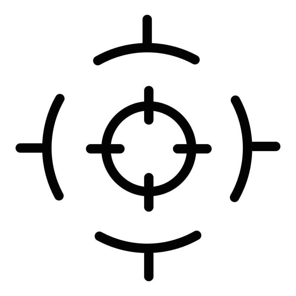 Focus mode icon, outline style vector