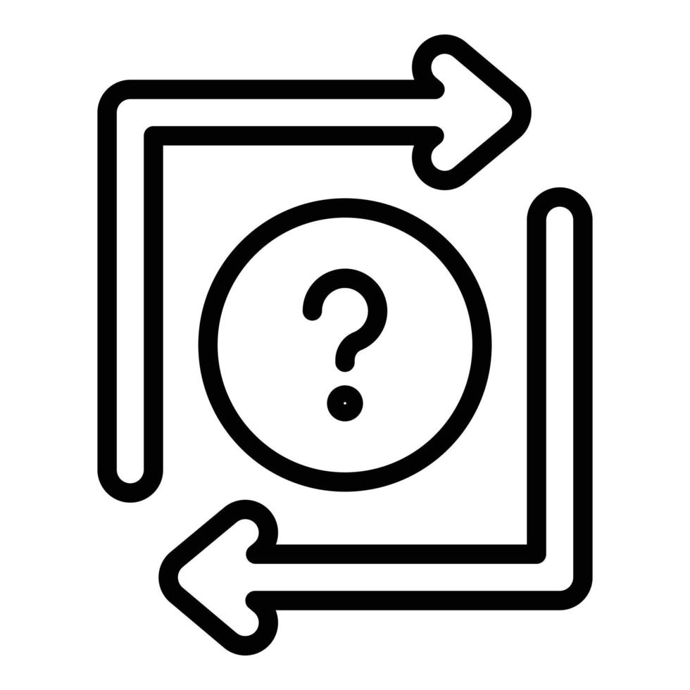 Discussion reply icon, outline style vector