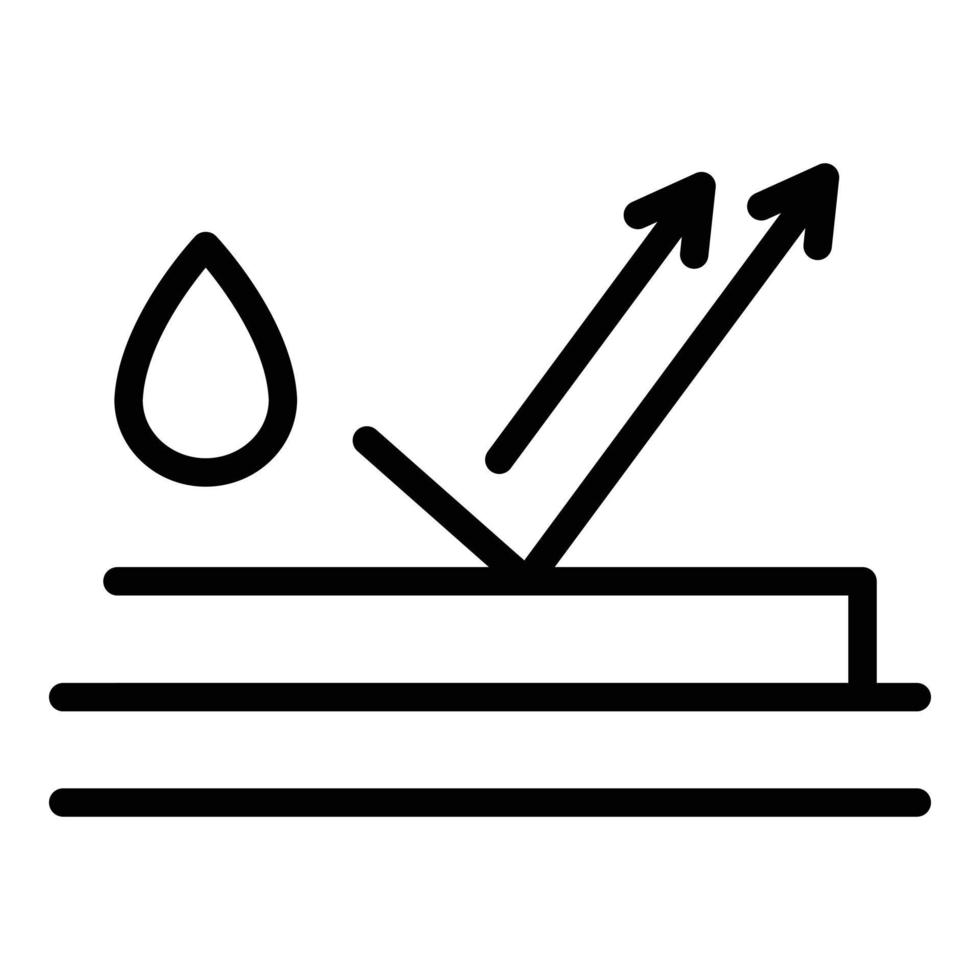 Waterproof icon, outline style vector