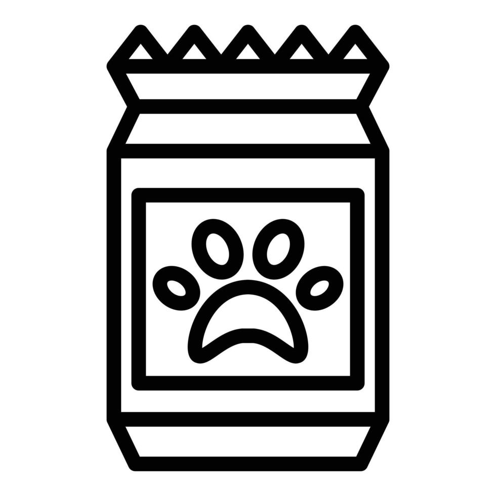 Meal feed pack icon, outline style vector