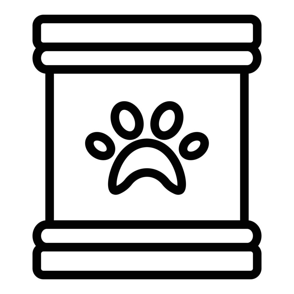 Paw food icon, outline style vector