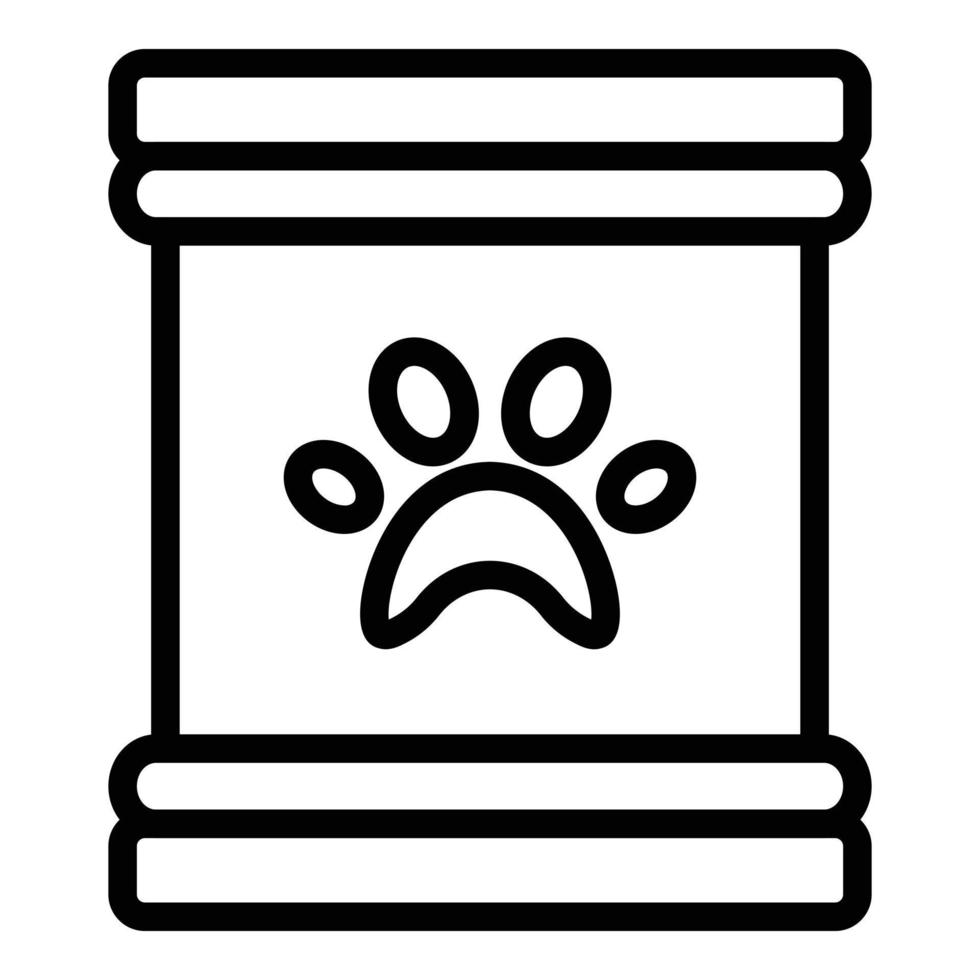 Paw food icon, outline style vector