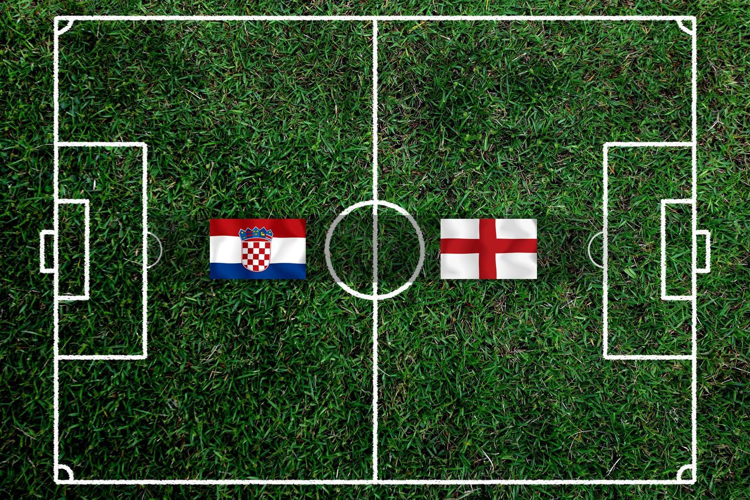 competición de copa de fútbol entre la croacia nacional y la inglaterra nacional. foto