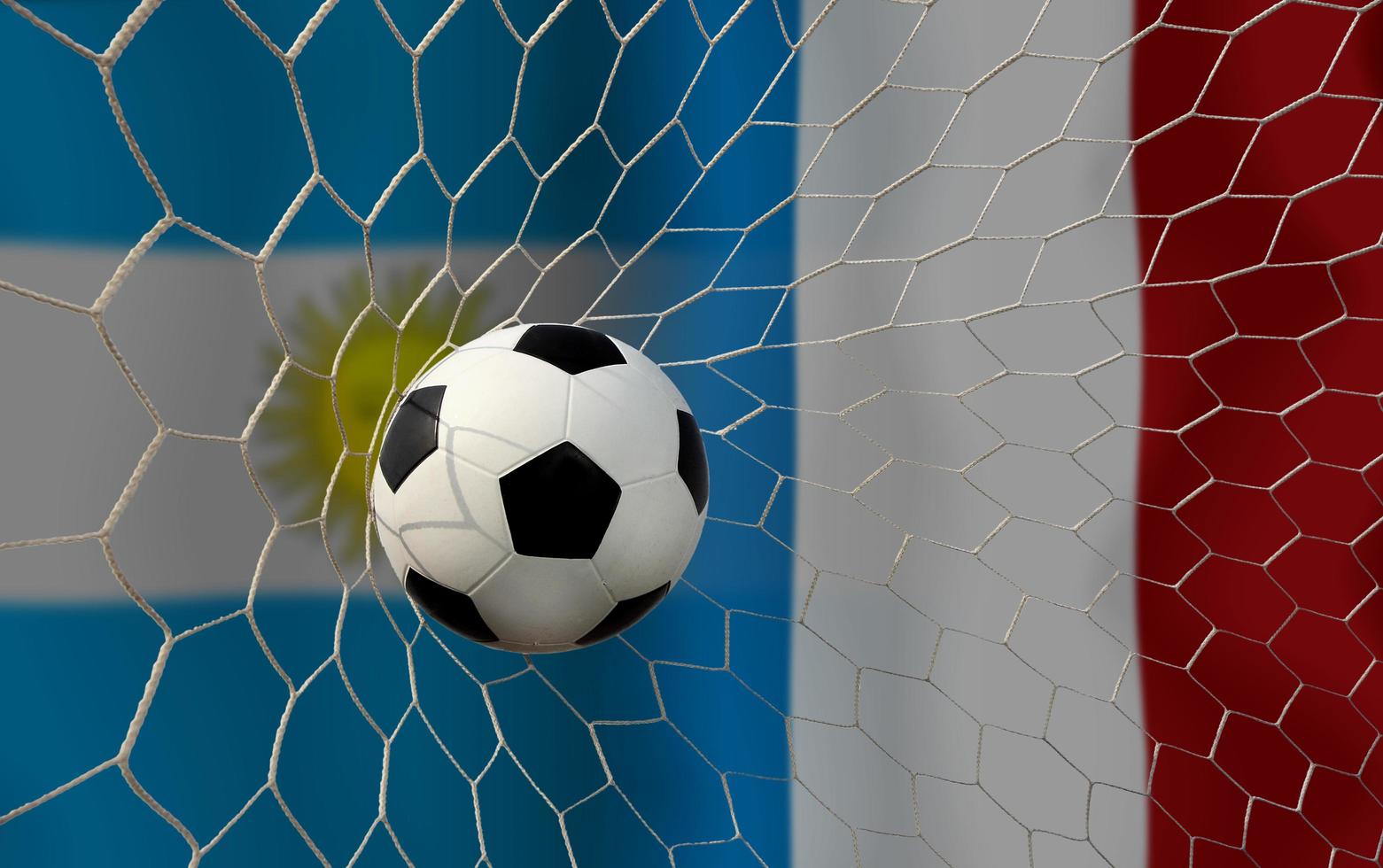 Football Cup competition between the national Argentine and national France. photo