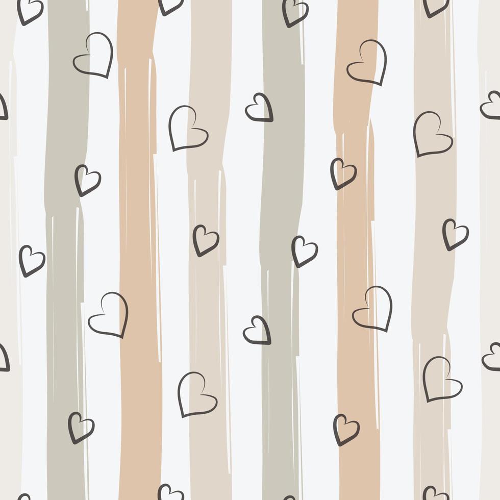 hand drawn striped seamless pattern for background vector