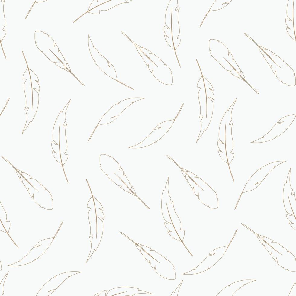 cute feathers seamless pattern for textile design vector