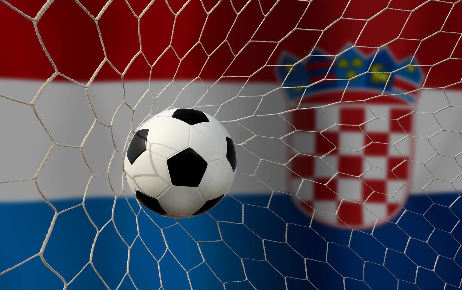 competición de copa de fútbol entre los países bajos nacionales y croacia nacional. foto
