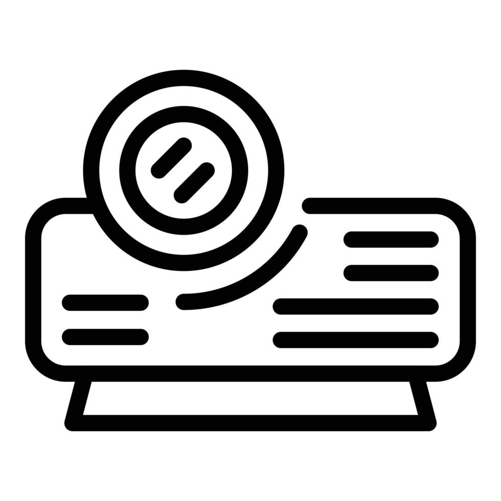 Projector meeting icon, outline style vector