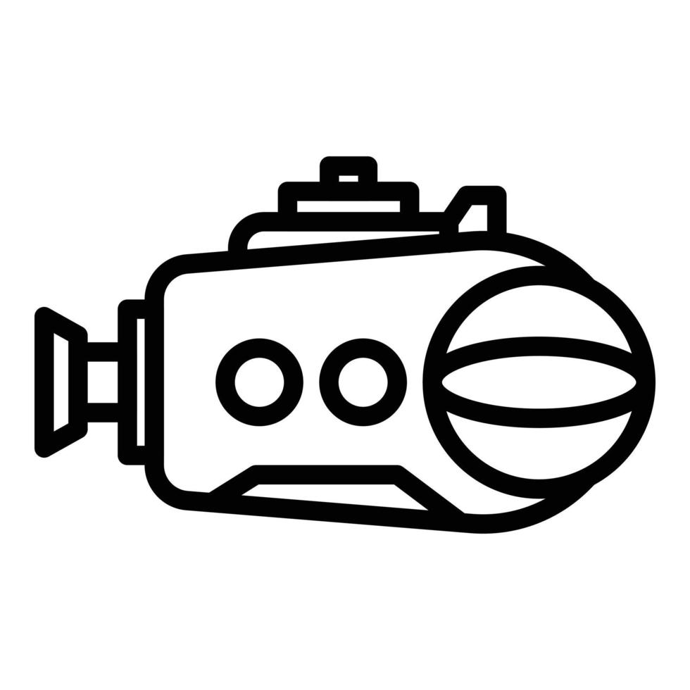 Defence bathyscaphe icon, outline style vector