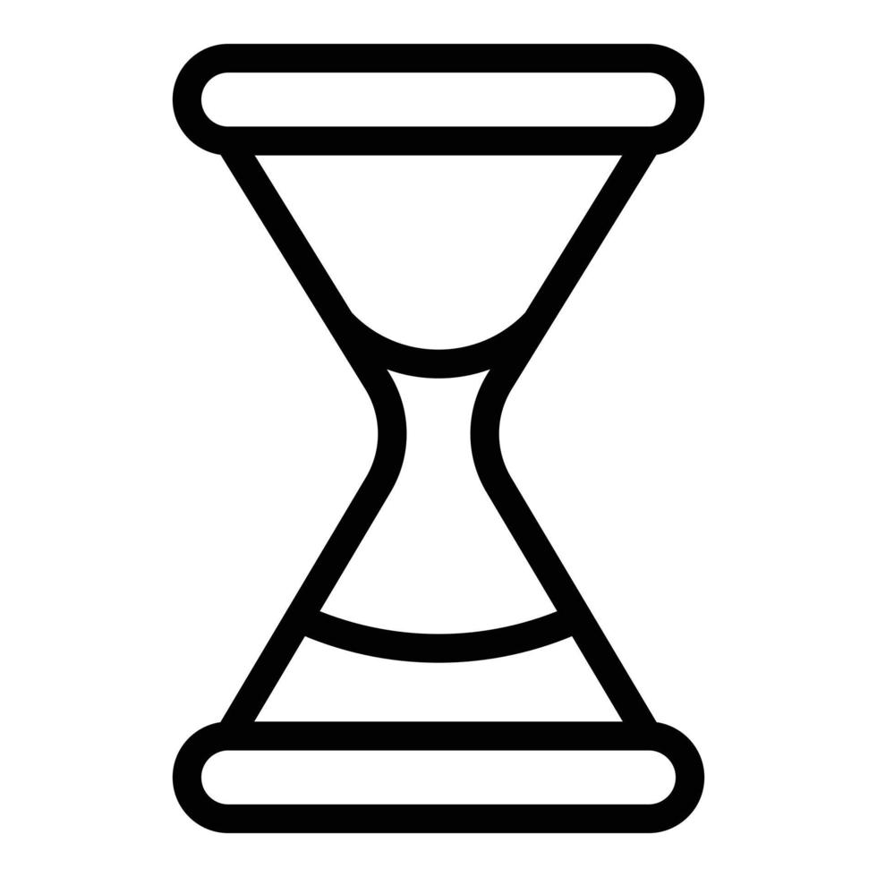 Sand clock icon, outline style vector