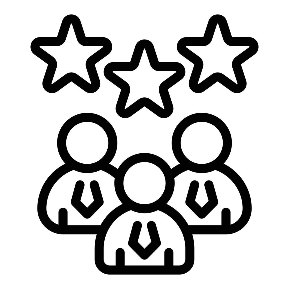 Top meeting icon, outline style vector