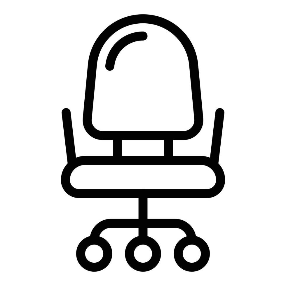 Meeting chair icon, outline style vector