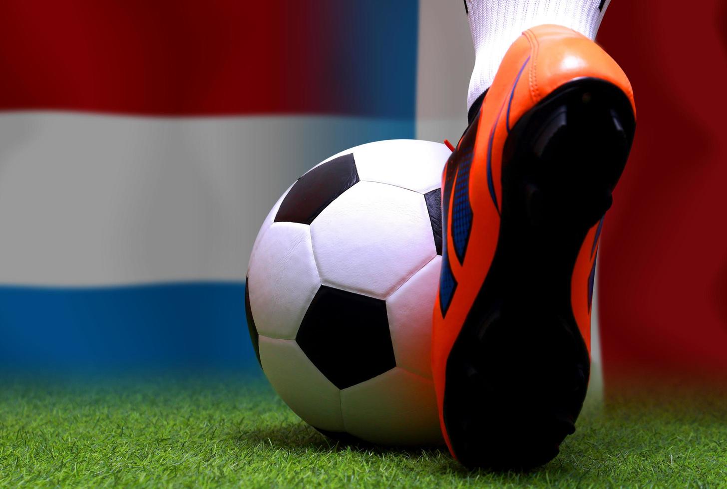 Football Cup competition between the national Netherlands and national France. photo