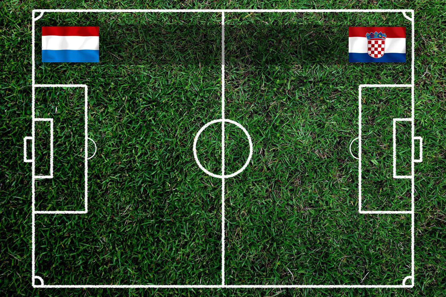 Football Cup competition between the national Netherlands and national Croatia. photo