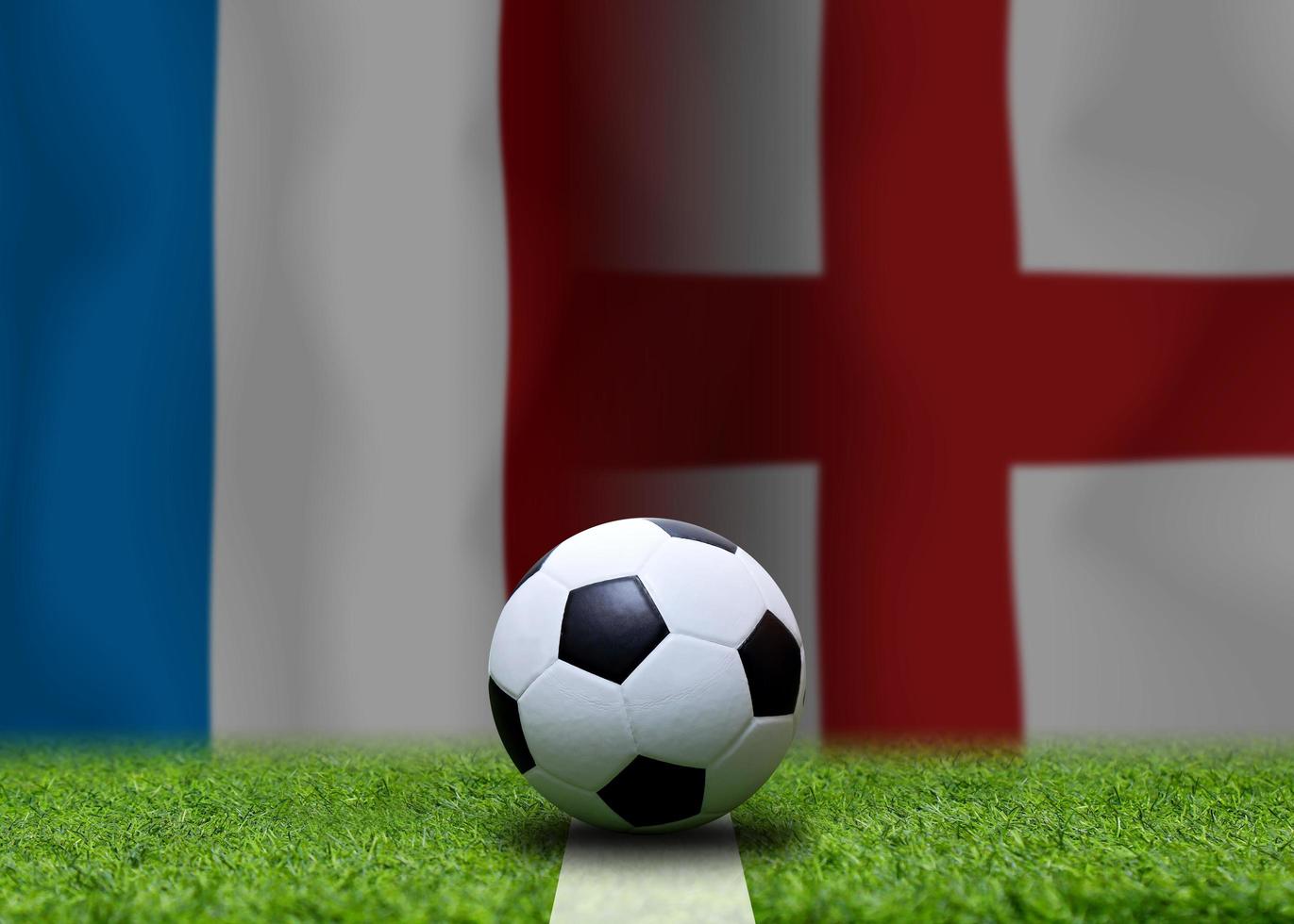 competición de copa de fútbol entre el nacional de inglaterra y el nacional de francia. foto