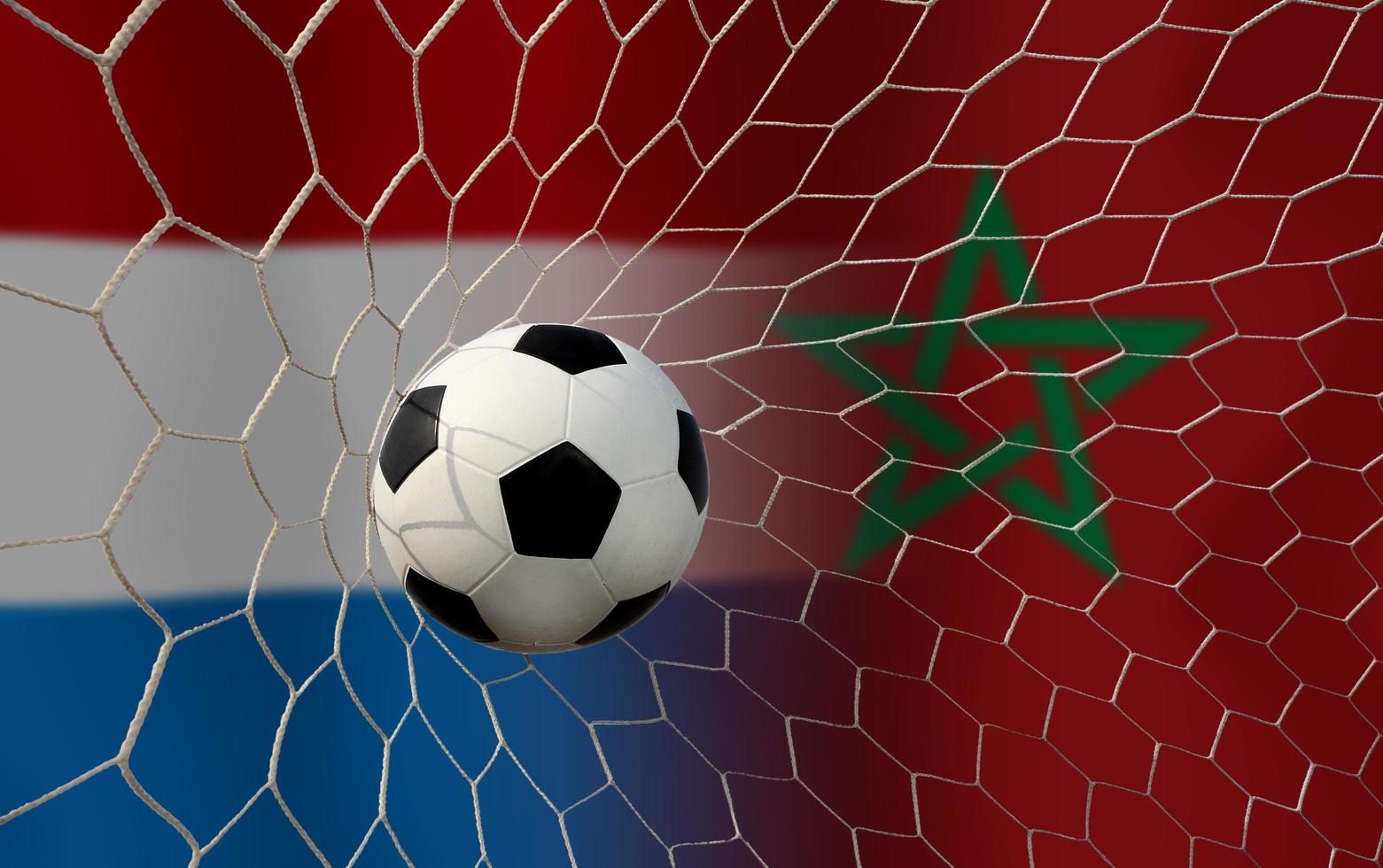 Football Cup competition between the national Netherlands and national Morocco. photo