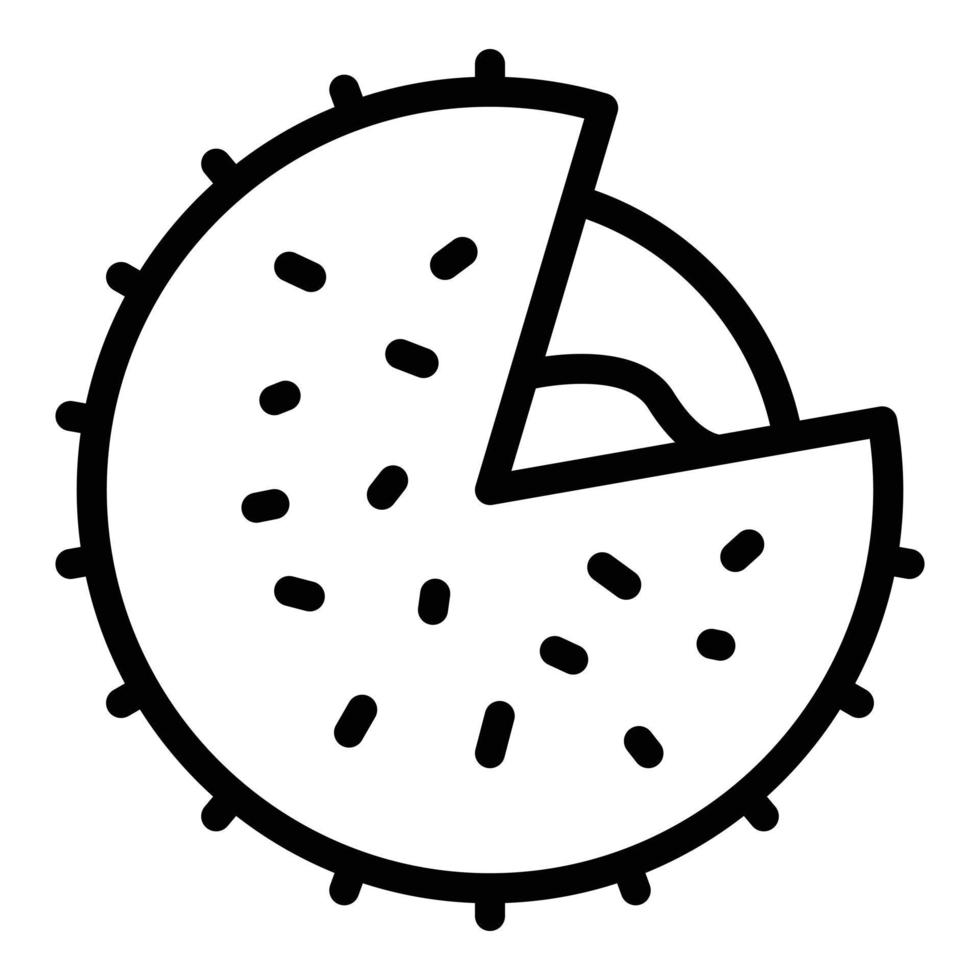 Natural chetnut icon, outline style vector