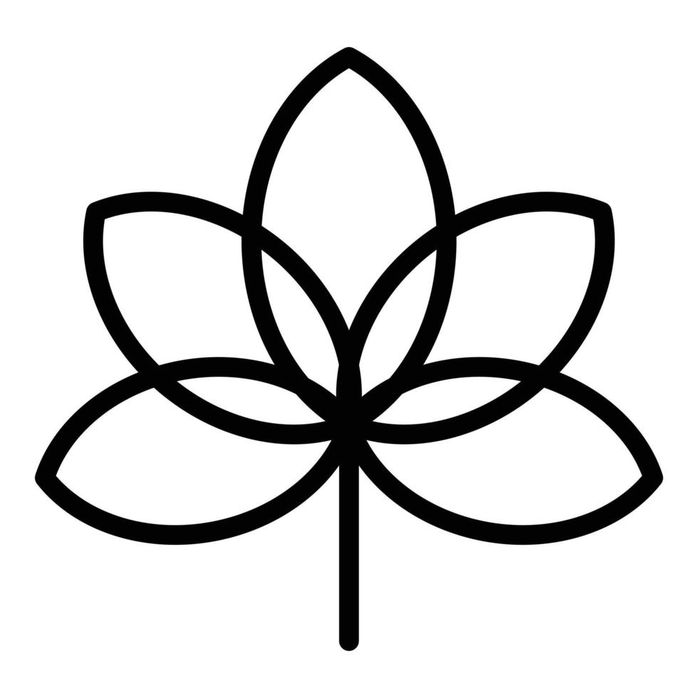Chestnut plant leaf icon, outline style vector