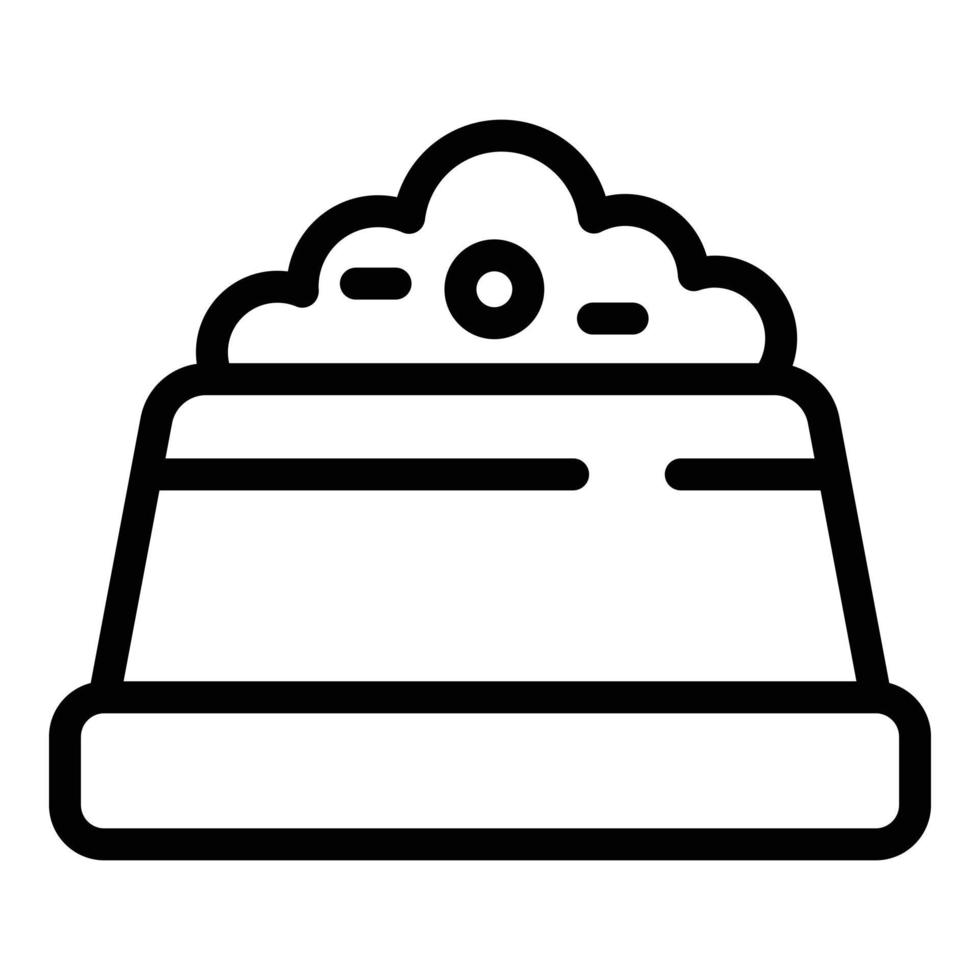 Feed dog dish icon, outline style vector